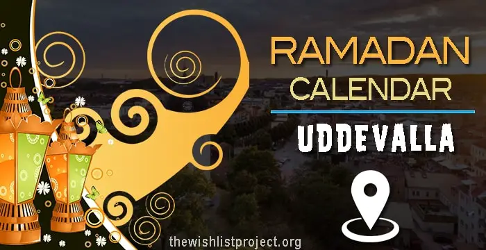 Ramadan 2023 Calendar Uddevalla: Sehar & Iftar Time