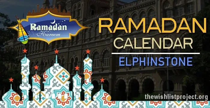 Ramadan 2023 Calendar Elphinstone: Sehar & Iftar Time